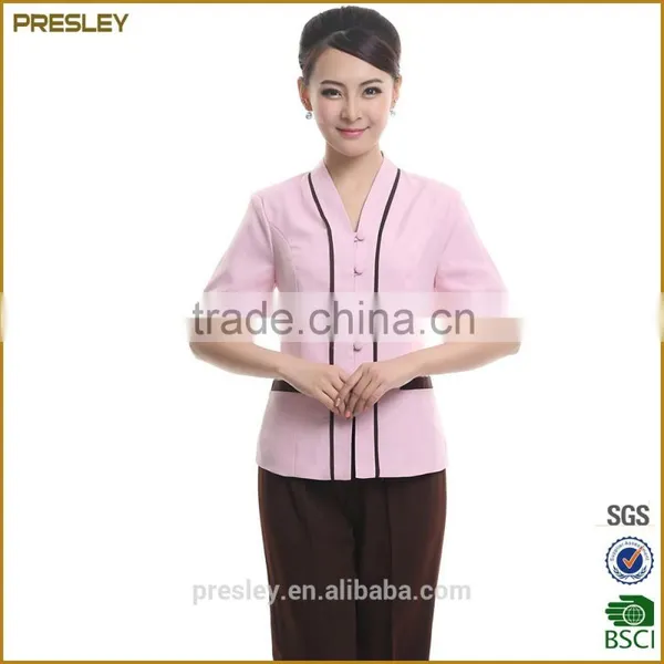 Comfortable Wear Resistant Restautant Women Cleaning Uniform for Hotel photo-4