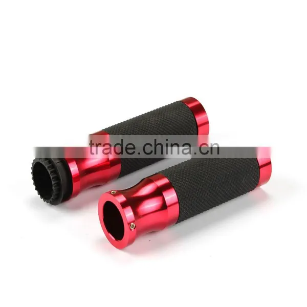 Soto Racing - 22mm Universal Motorcycle CNC Handle Bar / Handlebar Grips Leather and Aluminum Material photo-4
