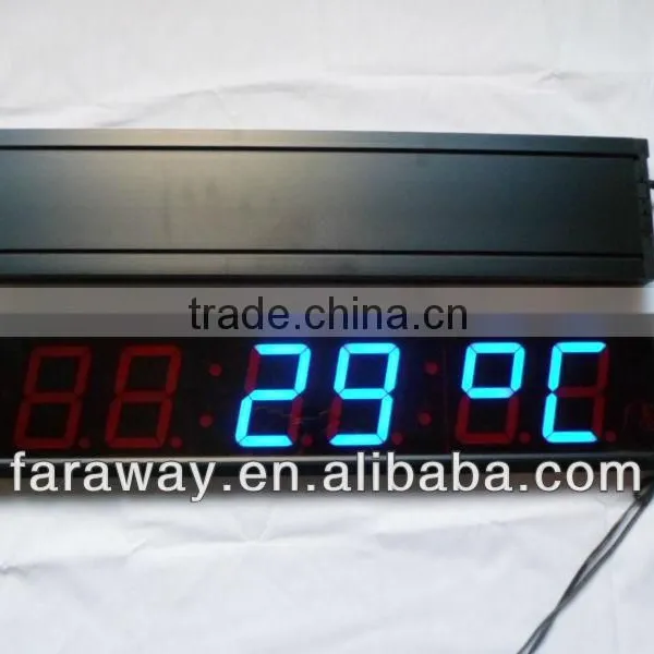High Quality 4" Led Airport Wall Clock With Temperature photo-3