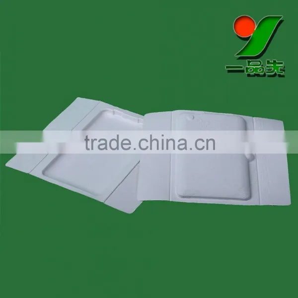 Customzied Biodegradable Pulp Molded Bleached Bagasse Pulp Packaging Tray for Phone/Pad photo-4