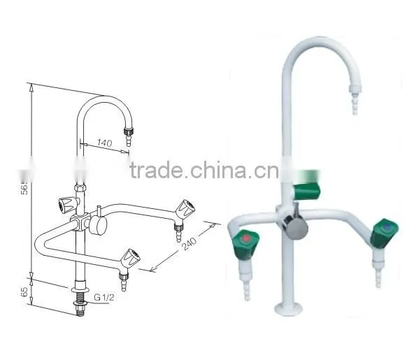 Three Ways Bench-top Flexible Gooeseneck Lab Faucet Quality Choice photo-4