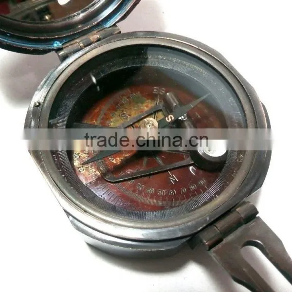 Beautiful Antique Solid Brass Maritime Pocket Compass 13487 photo-3