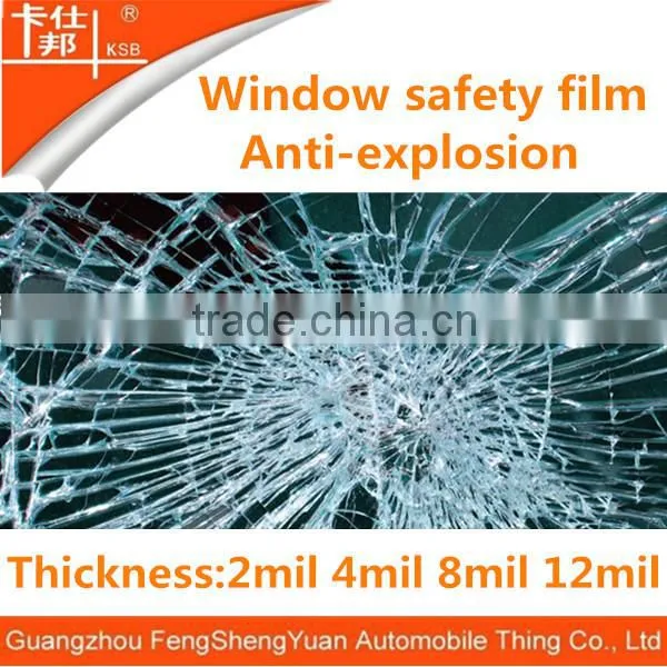 China Factory Good Quality 4,8,12mil Safety Film, Anti-explosion Film