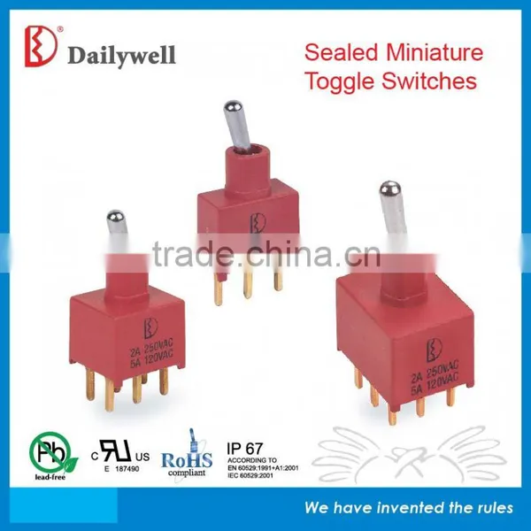 Sealed Miniature Toggle Switch IP67