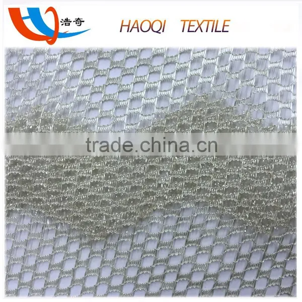 See Through Polyester Mesh Fabric With Silver Fiber photo-3