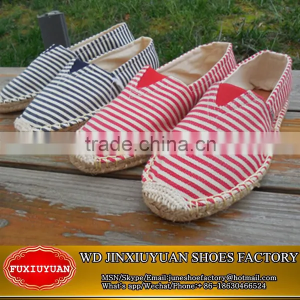 Flat Stripe Canvas Espadrilles Jute Les Espadrilles photo-3