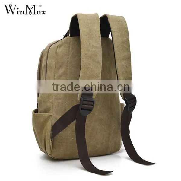 China Wholesale Vintage Canvas Backpack School Bags for Teenagers Boys Supplier's Choice photo-6