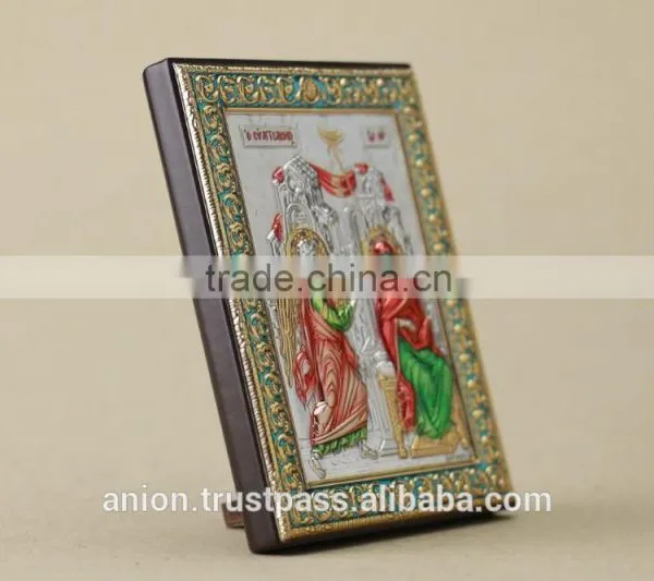 Greek & Russian Orthodox Wooden Icon. Angels. Annunciation. Middle Size photo-3