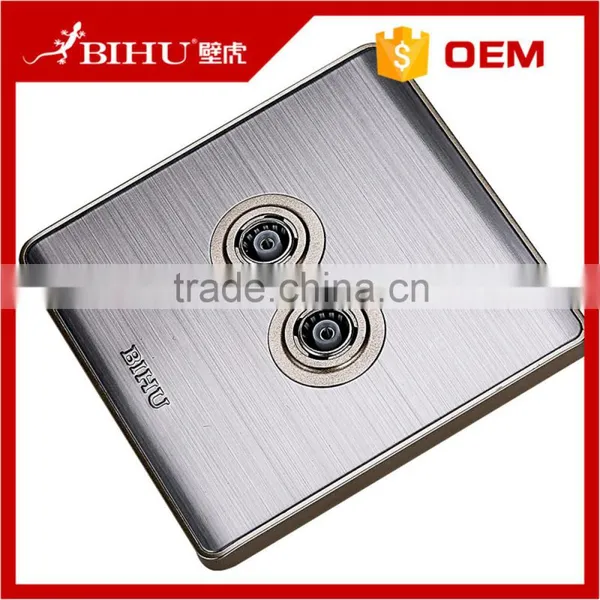Wholesale Factory Sale Single/double TV Socket Stainless Steel Wall Socket photo-4