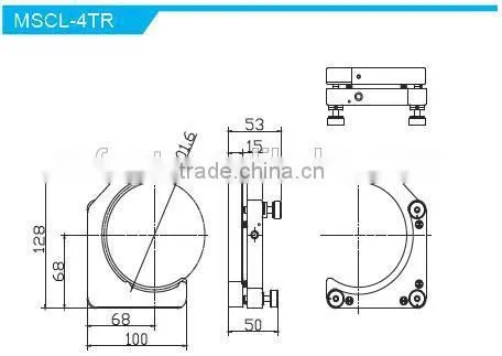 MSCL-4TR/Height of Center Height 68mm/high Repeatability Kinematic C Type Mounts With 2 Adjusters With Lock/laser Mirror Mount photo-2