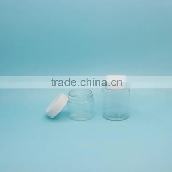 Manufacturer Sale High Quality Empty Custom Clear Plastic Jar With White Cap photo-4