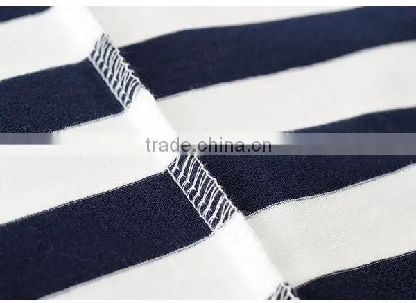 Wholesale Clothing High Quality 100%cotton o Neck Stripes Tshirts Bulk With Chian Clothes Factory Supplier's Choice photo-6