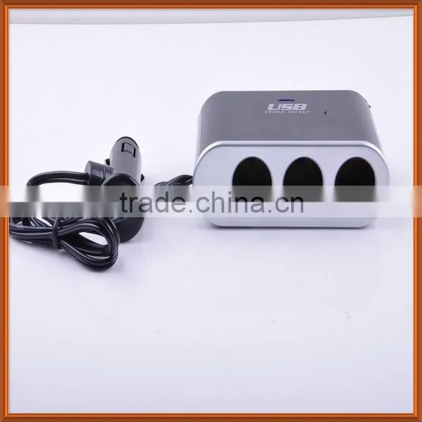 Three Outlets Toggle Switch Car Cigarette Socket