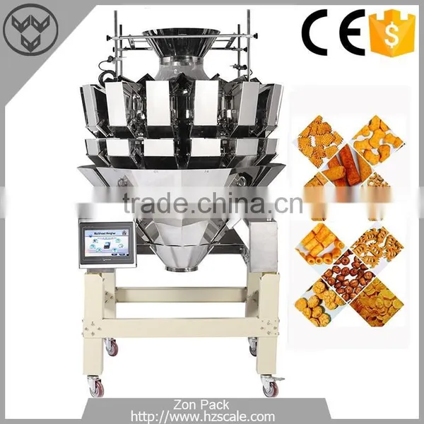 Good Quality Grain/cookies/potato Chips/popcorn/candy/chocolate/puffy Food 14 Head Multihead Weigher photo-3