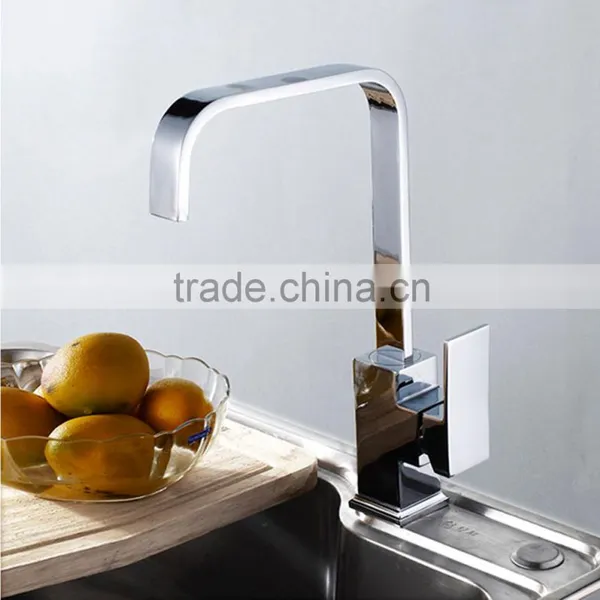 QL-1059 Latest Single Lever Sanitary Ware Square Kitchen Faucet Mixer