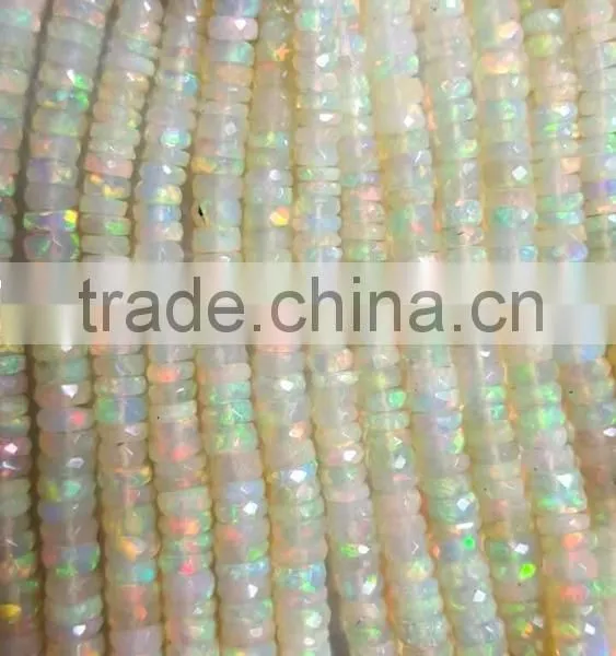 #CMZ Top Quality Faceted Cut Tyre Bead Ethiopian Opal photo-3