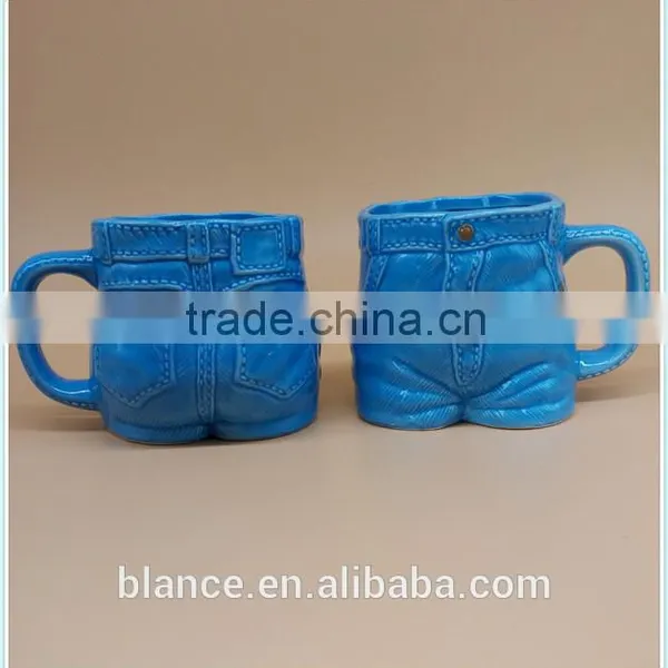 Ceramic Jeans Mug in Blue Jeans Design Coffee Cup photo-2