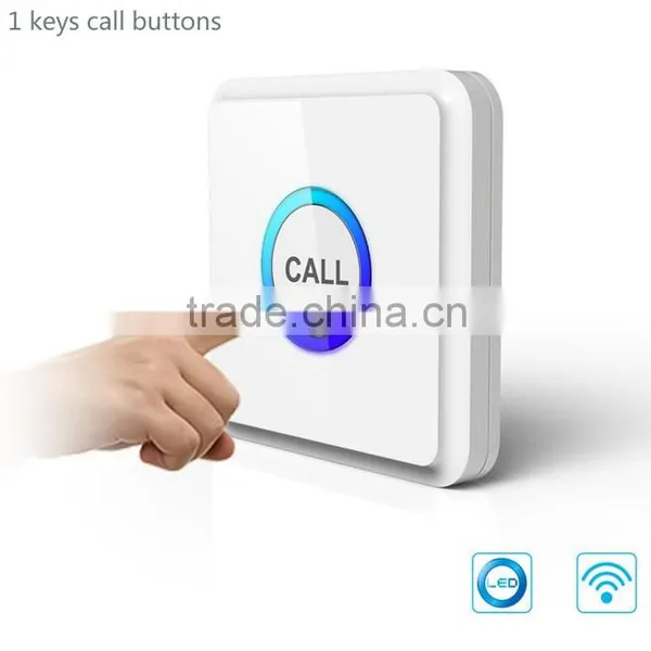 Newest Model Square Shape White&blue Color Wireless Call Button photo-4
