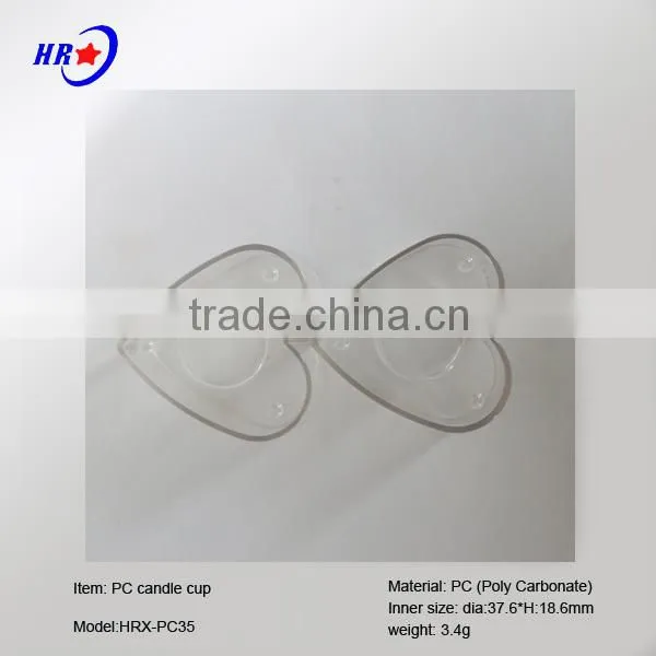 HRX-PC35 TRANSPARENT HEART CANDLE PLASTIC CONTAINER OF BEIJING photo-3