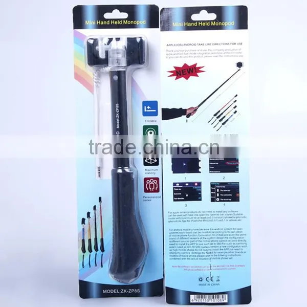 Factory Price Good Quality Portable Mini Hand Held Monopod Selfie Stick photo-4