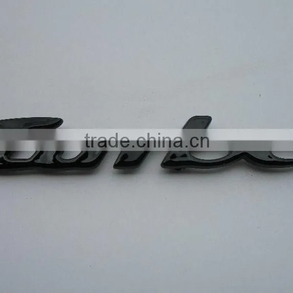 VW BLACK TURBO EMBLEM