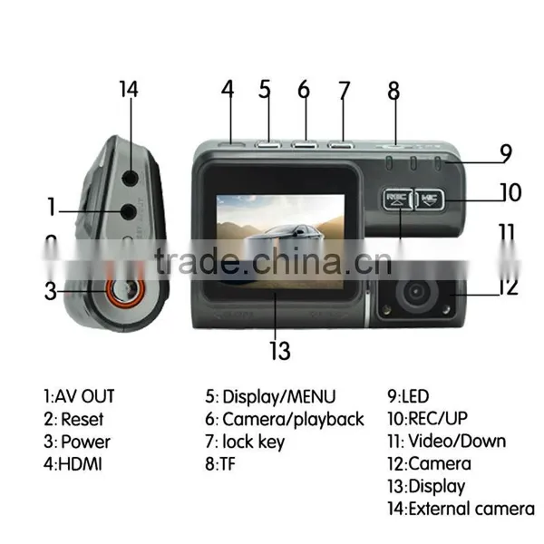 Cheapest I1000 2.0"TFT 120 Degree Car Dvr Car Video Recorder Car Black Box photo-5