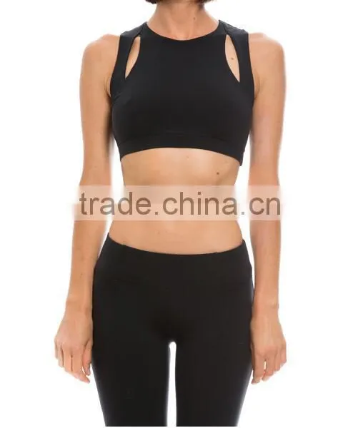 Unique Design Hollow Back Fitness Wear Women Workout Top Sports Bra photo-3