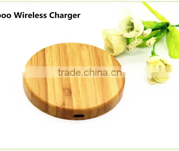 High Quality Bamboo Wood Fanasy Wireless Charger for Samsung S6 Wireless Charger photo-3