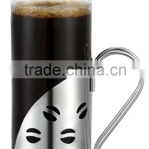 Stainless Steel and Glass Coffee & Tea Mug