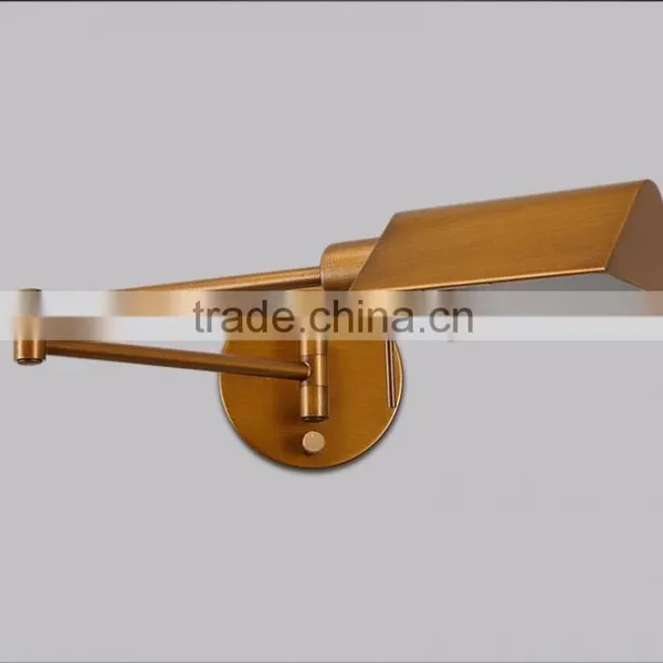 North Amenrica Swing Arm Wall Sconce Wall Light. Wrought Iron Wall Lamp, Corridor Restaurant Industry photo-4
