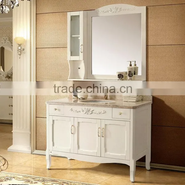 WTS-842Y 72 Inch Transitional Double Sink Vanity Set With Yellow Marble Top in White Finished photo-3