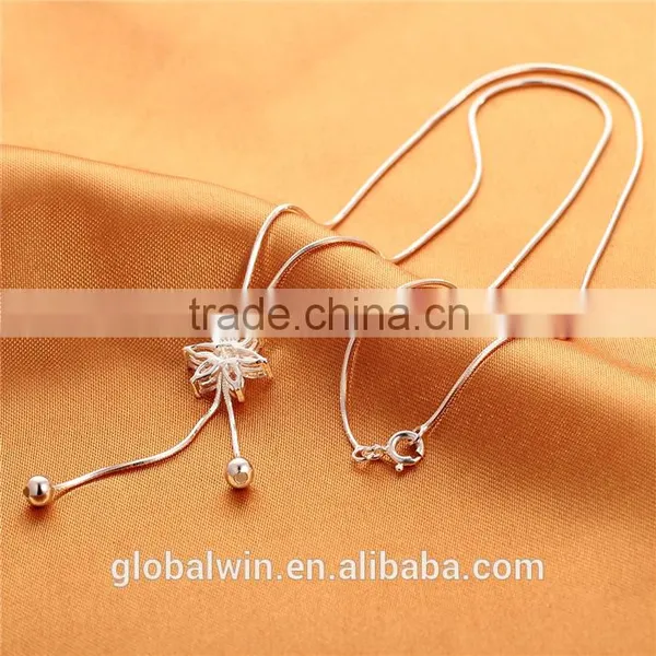 Fashion African Silver Pendant Chain Beads Necklace Jewelry Set For Women photo-4