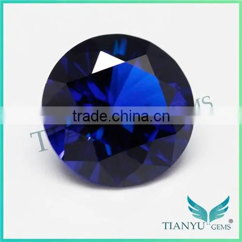 Free Sample Round Brilliant Cut Loose 114# Blue Wholesale Nano Rough Synthetic Spinel photo-2