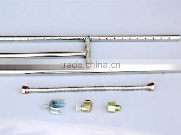 24" H BURNER SS FIREGLASS Fireplace Glass Fire Pit Fire Shapes Gas Logs photo-2