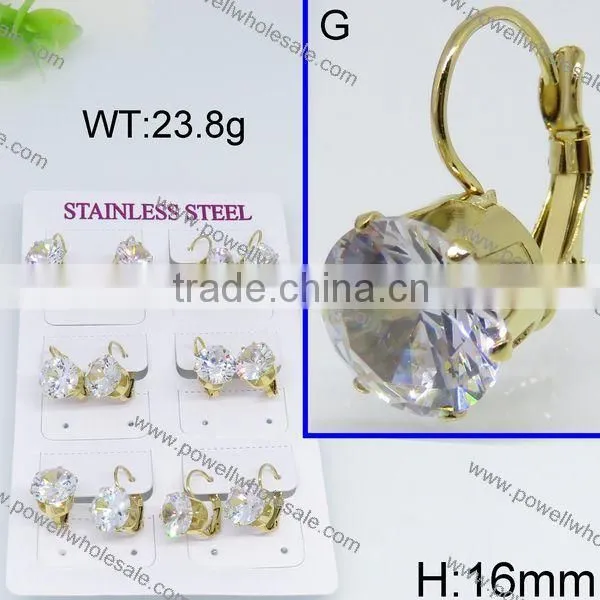 Hot Design Gold Plated Gemstone Stud Earring photo-6