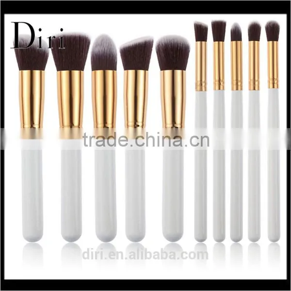 Best Selling Acrylic Handle 10 Pcs Makeup Brush Set Blending Eyeliner Eyelash Concealer photo-2