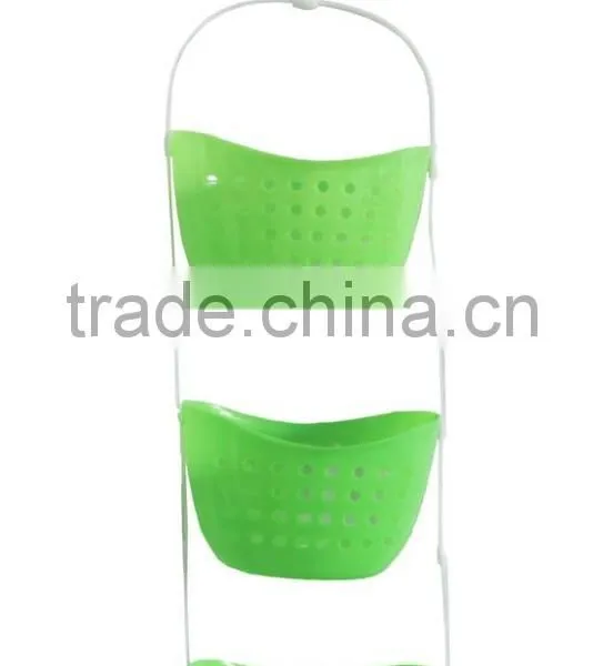 Bathroom Accessory Shower Caddy 3 Tier Basket Rack Shampoo Storage Hook Hanging photo-4