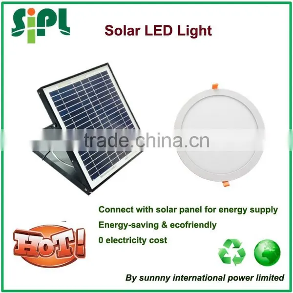 Vent Tool 15 Watt Solar Panel Green Energy LED Light Downlight With AC/DC Power Adapter Solar Ceiling LampR photo-2