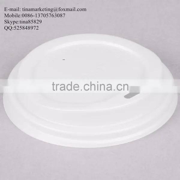 EcoChoice 10-20 Oz. White Compostable and Biodegradable Paper Hot Cup Lid photo-5