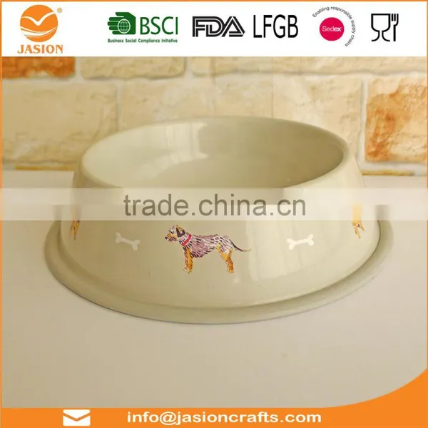 Food Feeder Dish Serving Bowl Water Container Rubber Base Cat Dog Pet Bowl photo-3