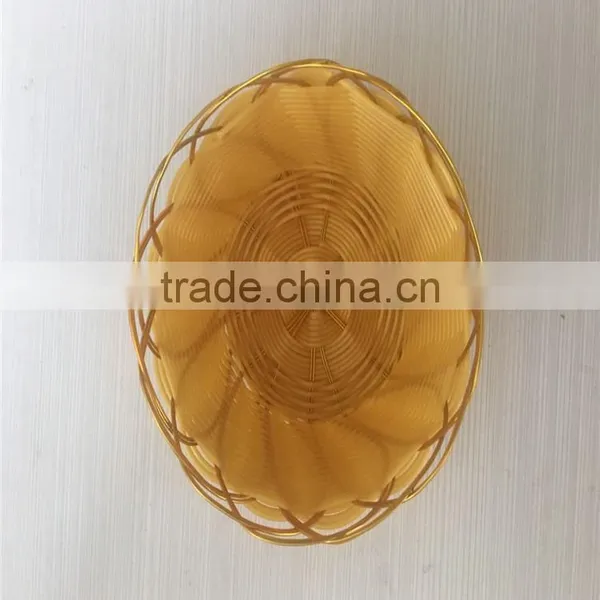 Beautiful Plastic Rattan Storage Basket for Supermarket photo-5