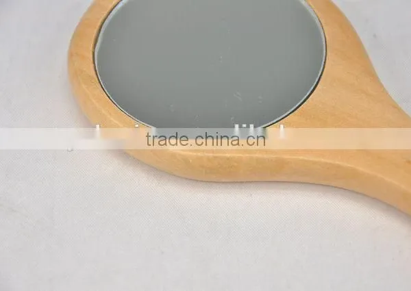 Round Mirror With Short Handle / Woden Mirror photo-2