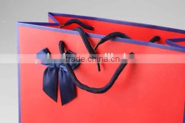 Two-colored Foldable Gift Bag / Shopping Bag With Bowknot photo-6