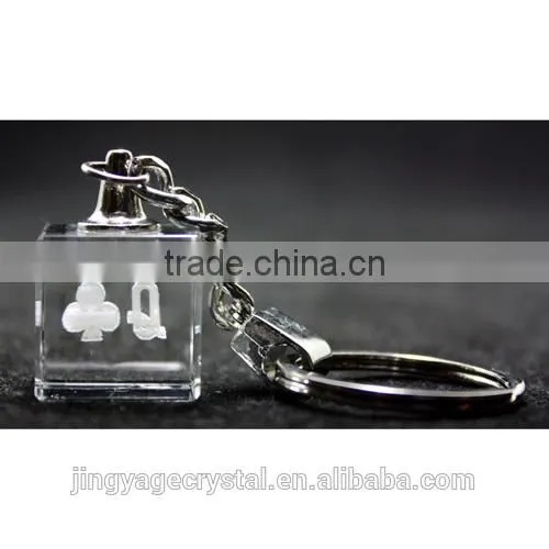 3D Laser Engraved Crystal Keychain for Christmas Decor photo-3