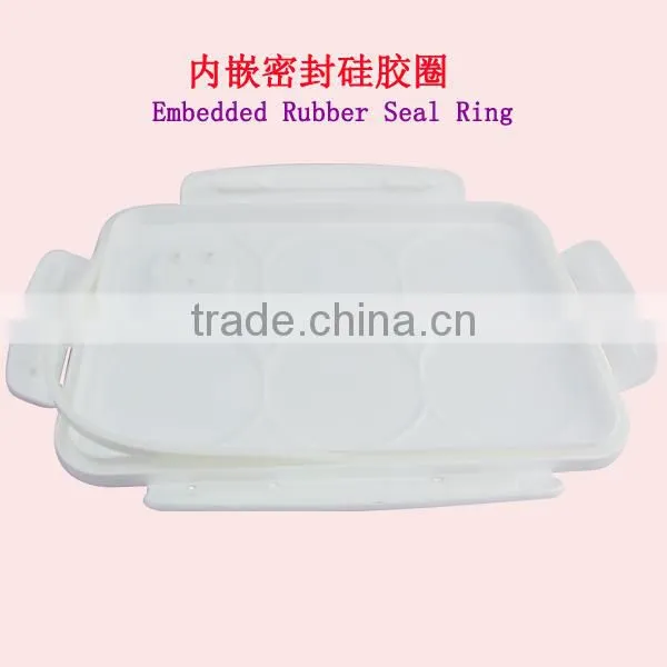 3 Compartment Plastic Food Container Tiffin Lunch Box With Soup Bowl photo-4