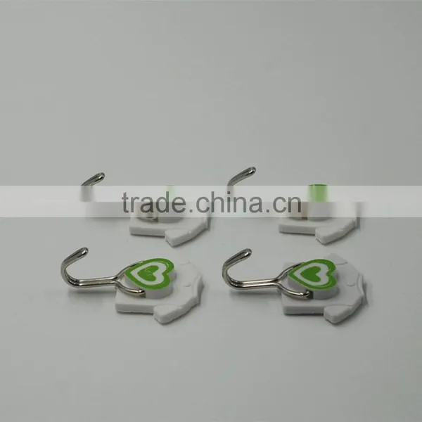 4pcs Durable Mini Adhesive Plastic/Metal Wall Hook With Sticker photo-4