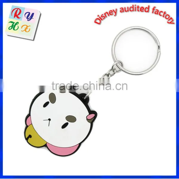 OEM Soft Rubber Keychain , Silicone Keyring , Logo Debossed Key Chain photo-3