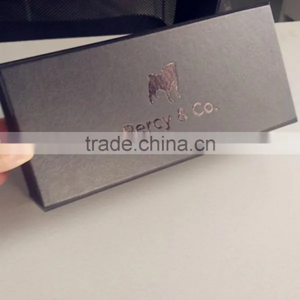 Black Magnetic Closure Gift Box With Hot Stamping Logo photo-3