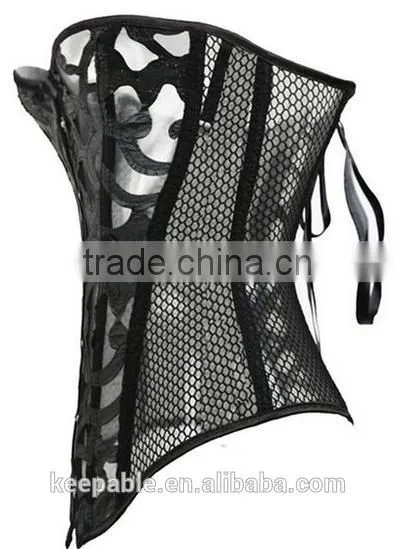 2016 Womens Black Striped Fishnet Bodystocking Underwear photo-2