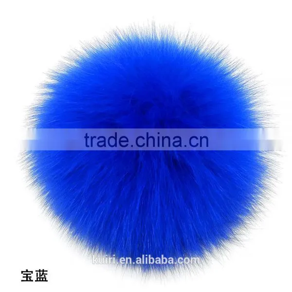 China Handmade Fox Pom Poms With 12cm for Beanie Hat photo-4